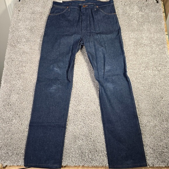 WRANGLER Cowboy Cut Jeans 38X34 Mens Rigid Indigo Bootcut Pro Rodeo Original Fit - Picture 2 of 12